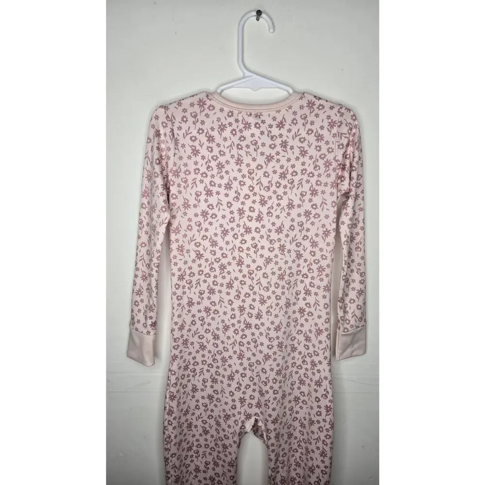 CLOUD ISLAND Girl's Floral Zip Up Pajamas Size 5T